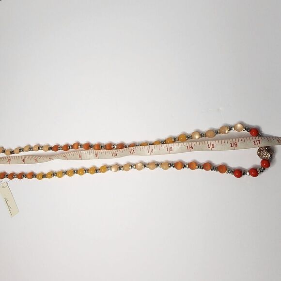 Kenneth Cole Gold Tone Mixed Bead Long Necklace $60 KC24 - Picture 6 of 7